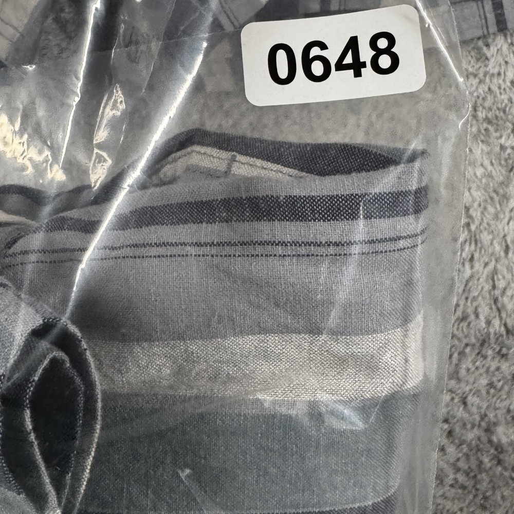 Katin Shorts Mens 2XL Gray Striped Linen Blend Drawstring Chino Pockets Casual - Picture 12 of 12